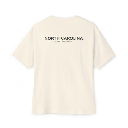 North Carolina All State In God We Trust Unisex Casual Oversized Boxy Tee