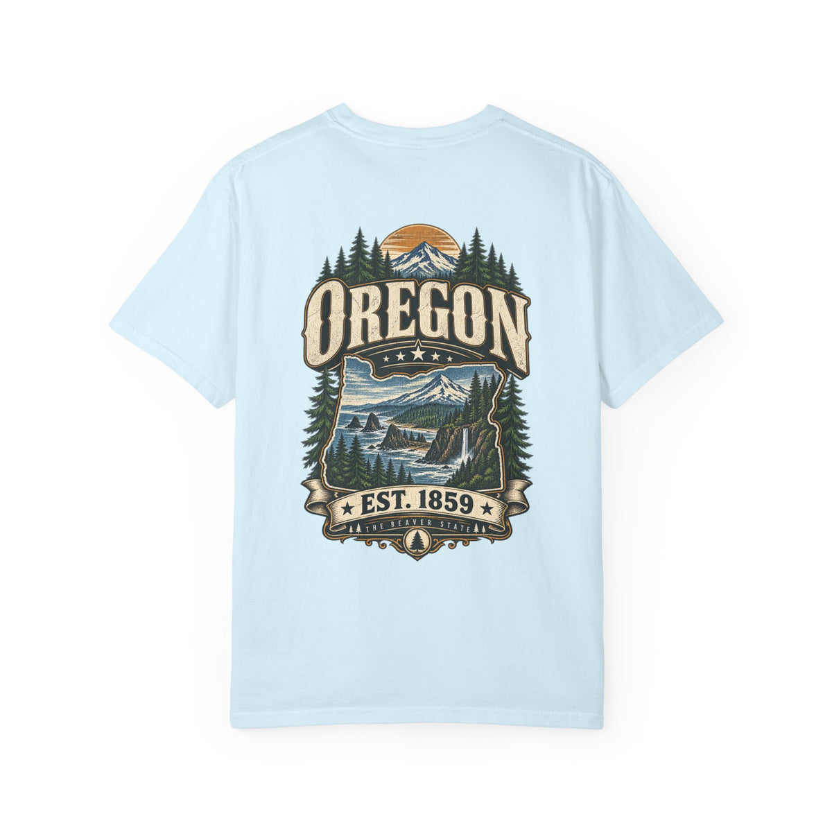 Oregon Established 1859 Unisex Comfort Color 1717 Streetwear Graphic Tee
