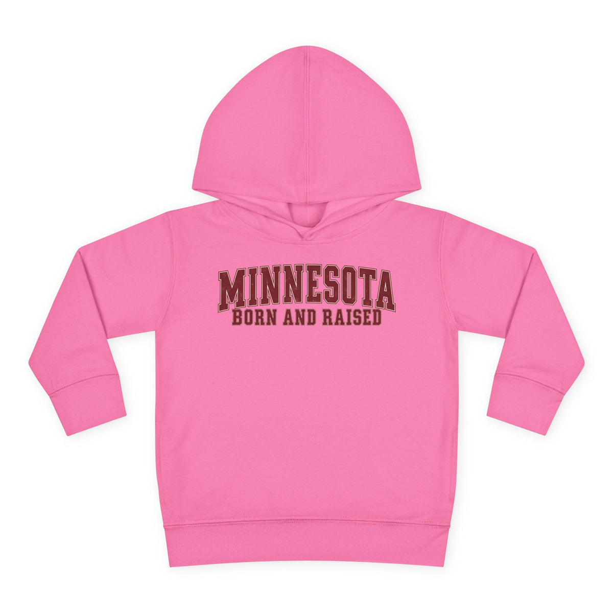 Minnesota Born and Raised Vintage Collegiate Unisex Toddler Pullover Fleece Hoodie