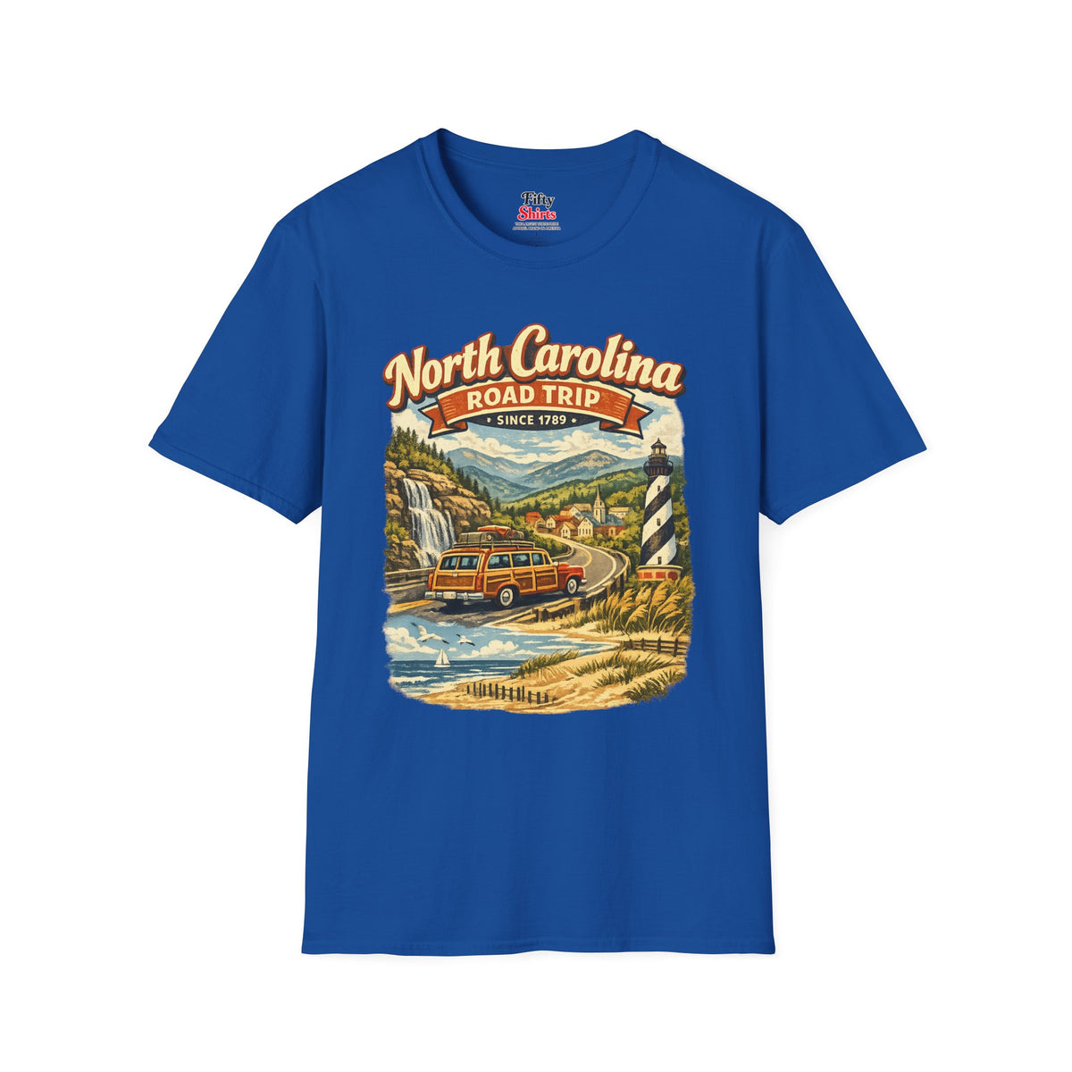North Carolina Road Trip Unisex Softstyle T Shirt State Pride Graphic Tee Collections FS03
