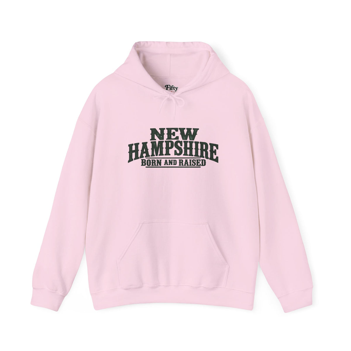 New Hampshire Born and Raised Rustic Outdoor Heritage Unisex Hoodie Graphic