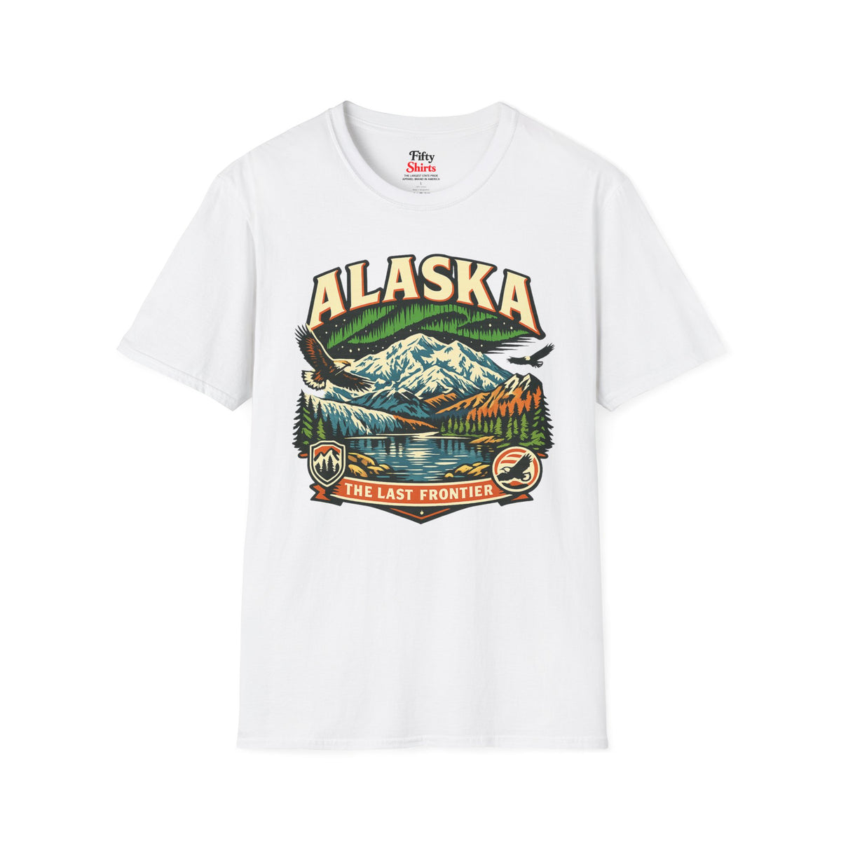 Alaska The Last Frontier Adventure Unisex Softstyle T Shirt State Pride Graphic Tee Collections FS03