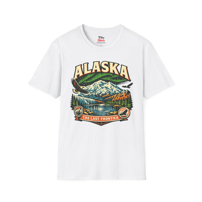 Alaska The Last Frontier Adventure Unisex Softstyle T Shirt State Pride Graphic Tee Collections FS03