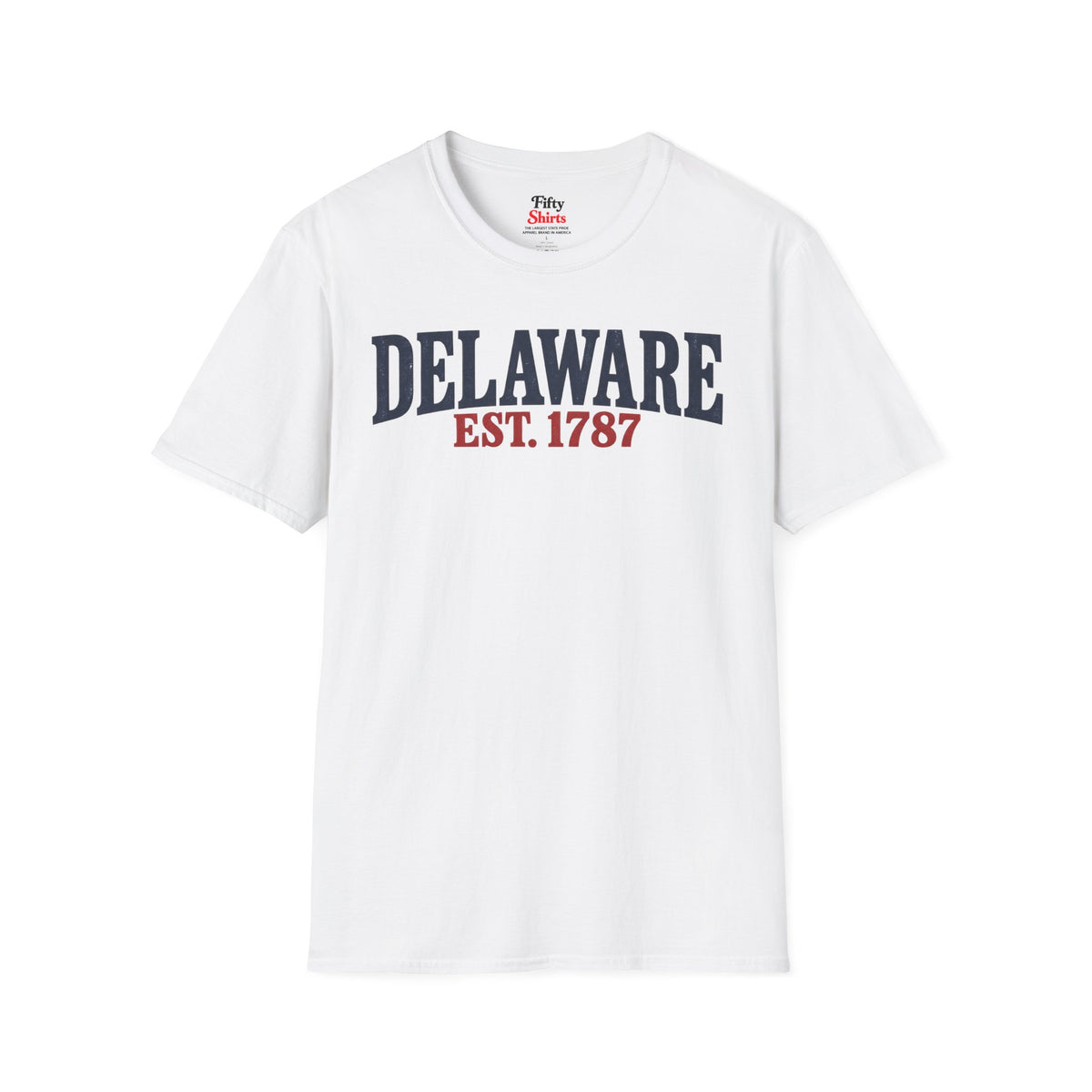 Delaware EST 1787 Unisex Softstyle T Shirt State Name Graphic Tee