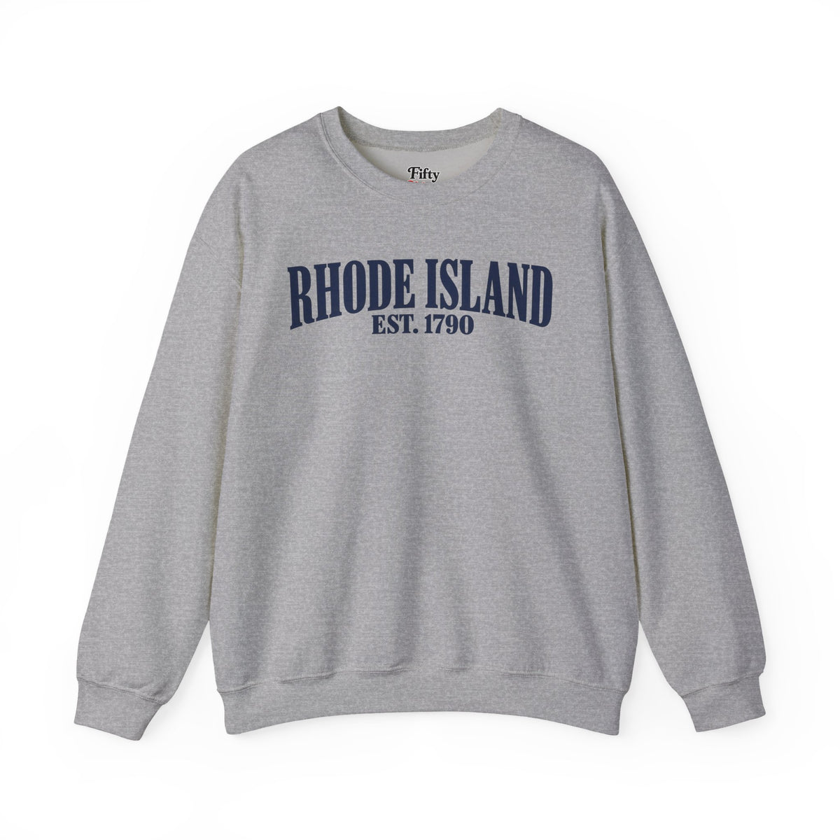 Rhode Island EST 1790 Unisex Crewneck Sweatshirt State Name Graphic