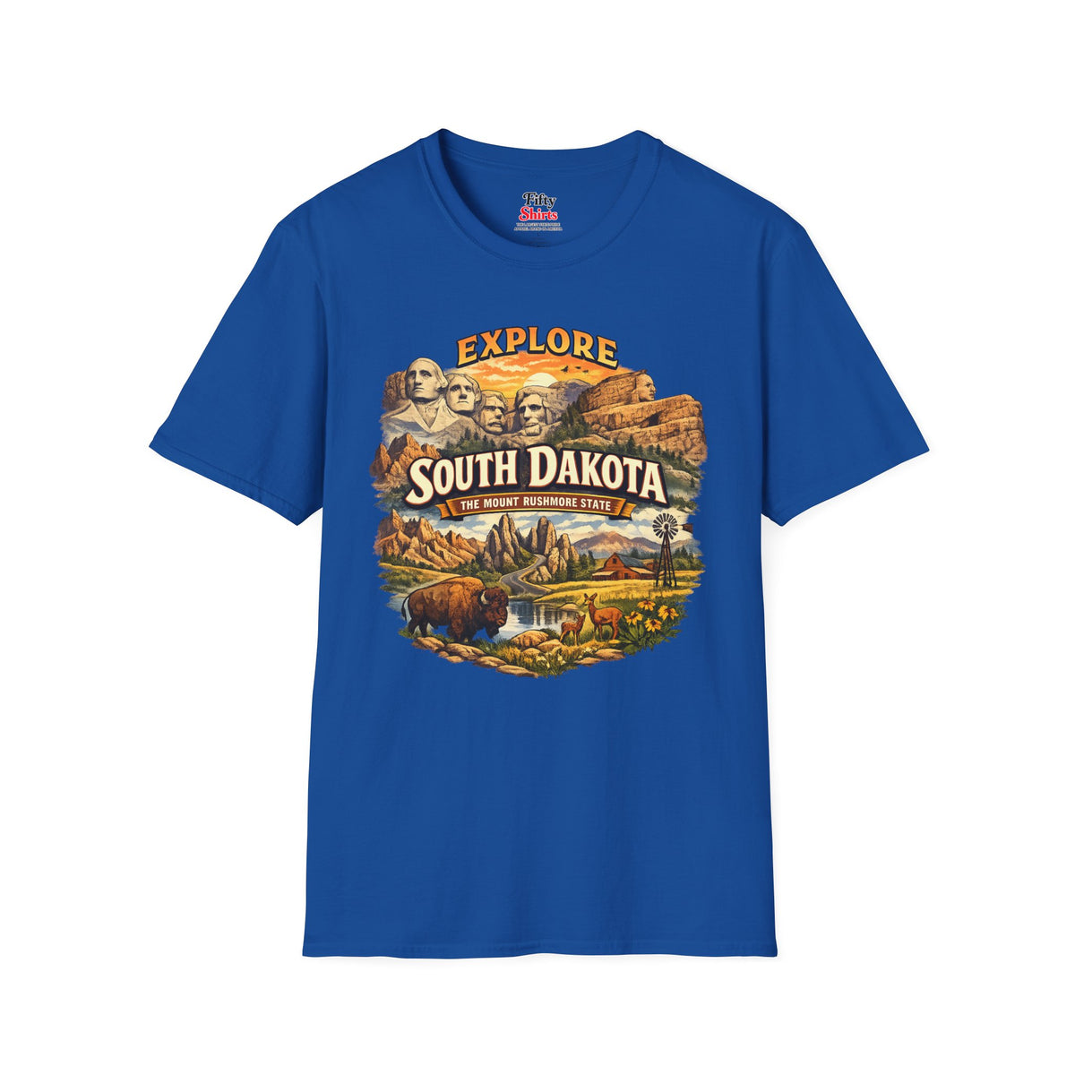 Explore South Dakota Unisex Softstyle T Shirt State Pride Graphic Tee Collections FS03