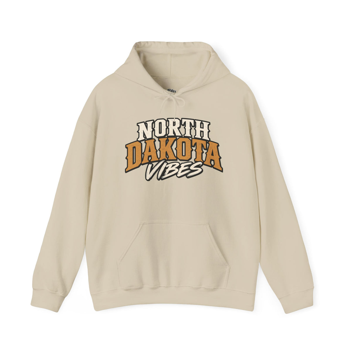 North Dakota Vibes Unisex Hoodie State Name Graphic