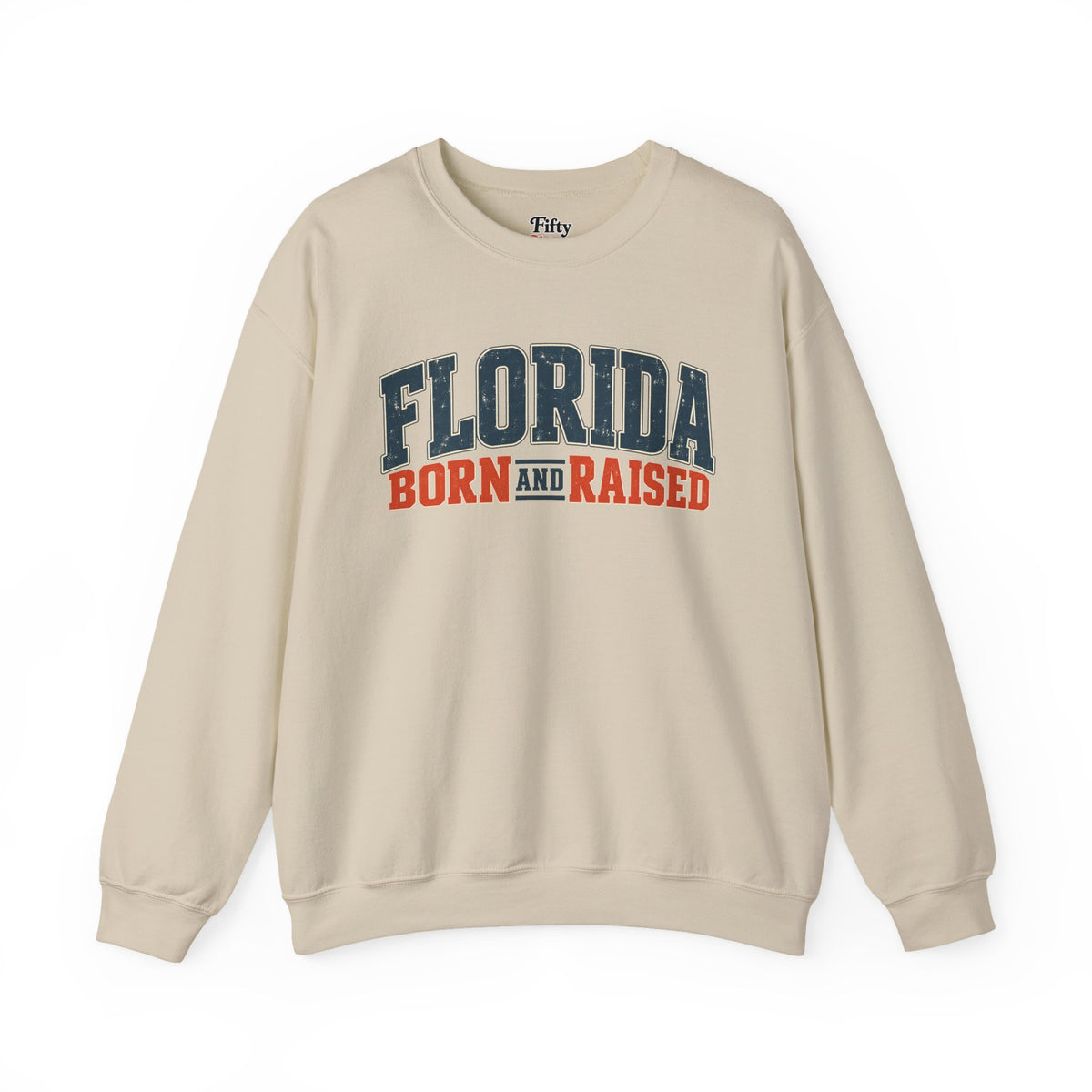 Florida Born and Raised Coastal Vintage Unisex Sweatshirt Graphic