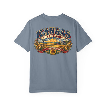Kansas Heartland Unisex Comfort Color 1717 Streetwear Graphic Tee