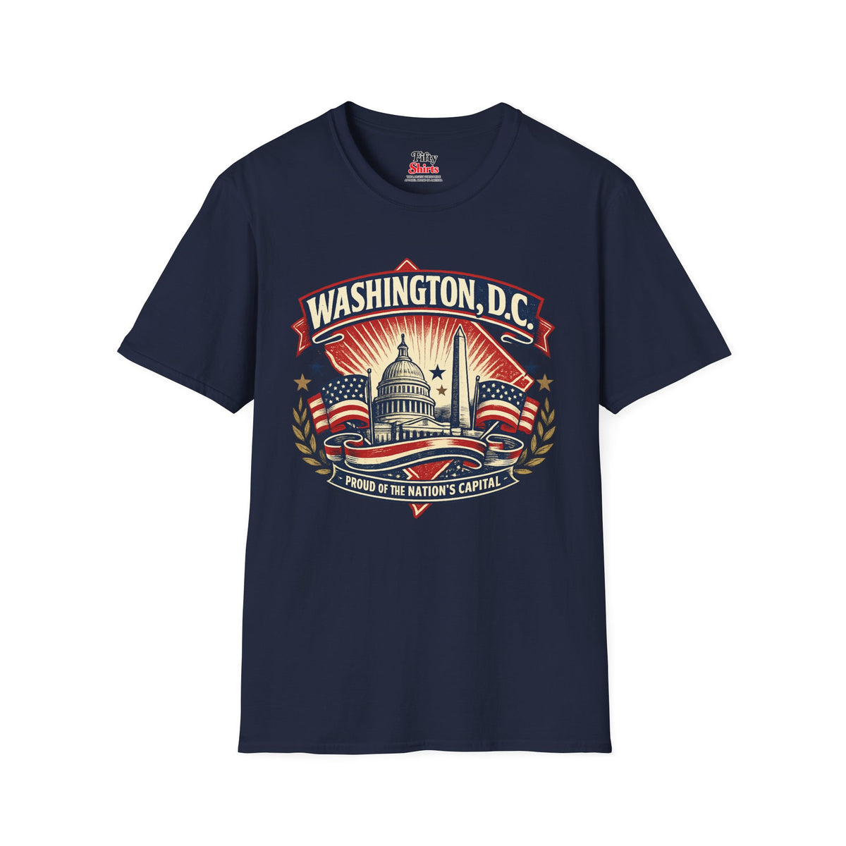 Washington D.C. State Pride Unisex Softstyle T Shirt State Pride Graphic Tee Collections FS03