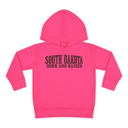 South Dakota Born and Raised Western Heritage Unisex Toddler Pullover Fleece Hoodie