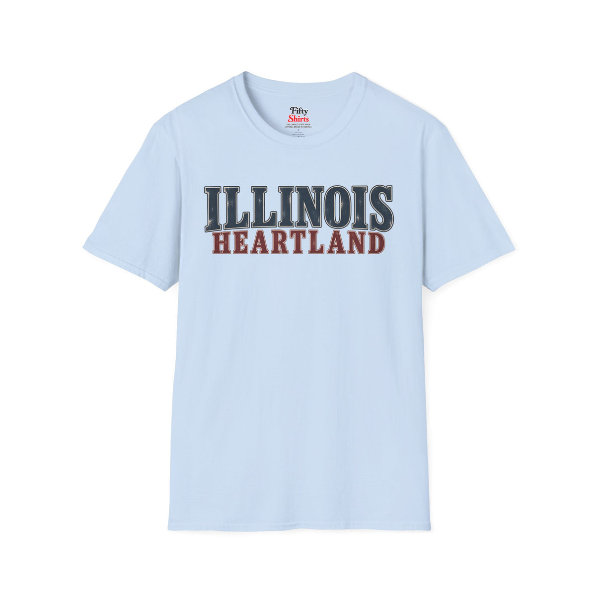 Illinois Heartland Unisex Softstyle T Shirt State Name Graphic Tee