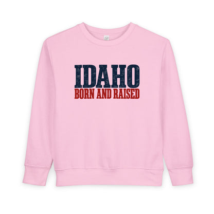 Idaho Born and Raised Classic Heritage Unisex Toddler Sweatshirt