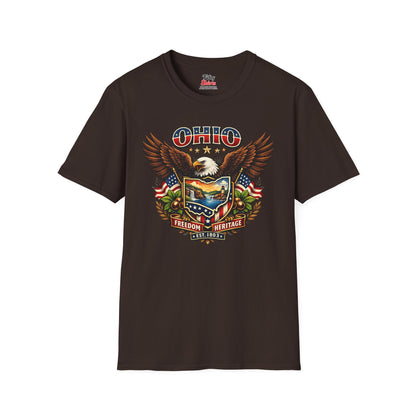 Ohio Americana Eagle Unisex Softstyle T Shirt State Pride Graphic Tee Collections FS03