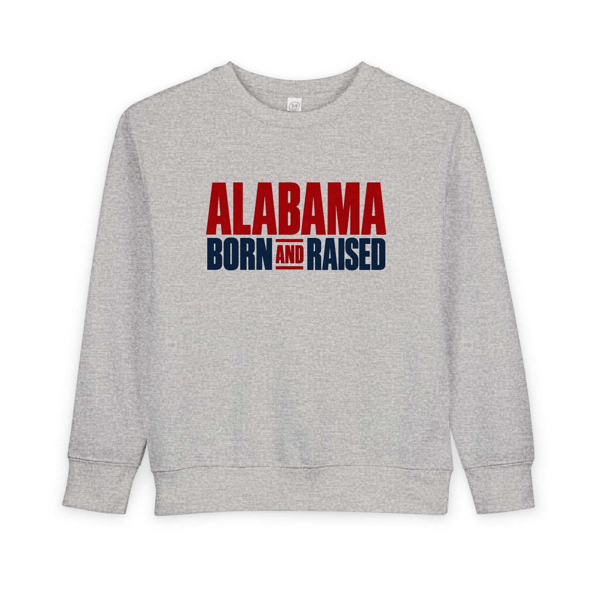 Alabama Born and Raised Minimal Heritage Unisex Toddler Sweatshirt