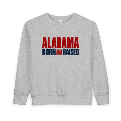Alabama Born and Raised Minimal Heritage Unisex Toddler Sweatshirt