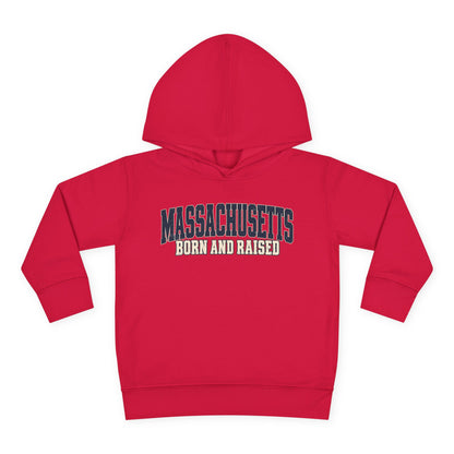 Massachusetts Born and Raised Rugged Heritage Unisex Toddler Pullover Fleece Hoodie