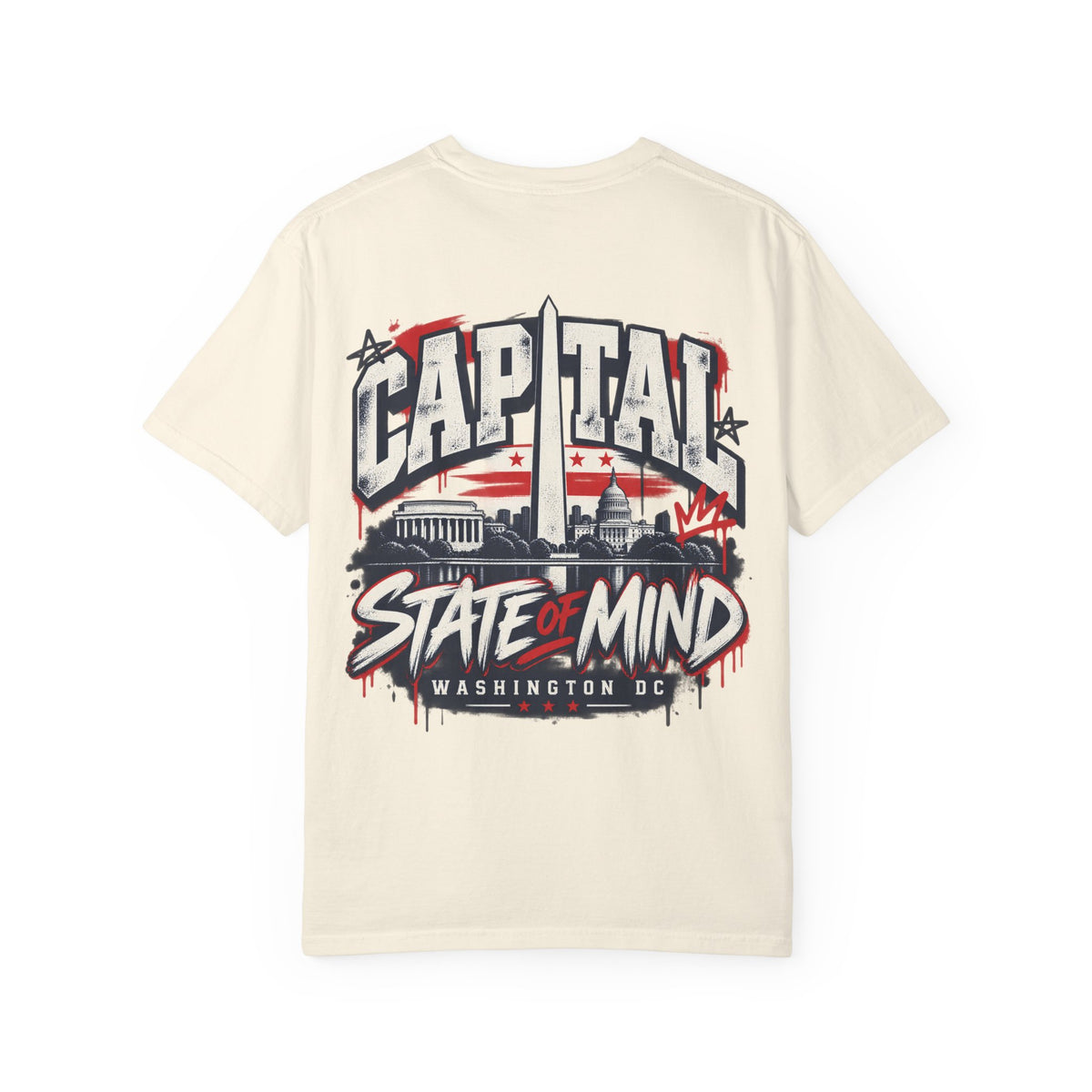 Washington DC Capital State of Mind Unisex Comfort Color 1717 Streetwear Graphic Tee