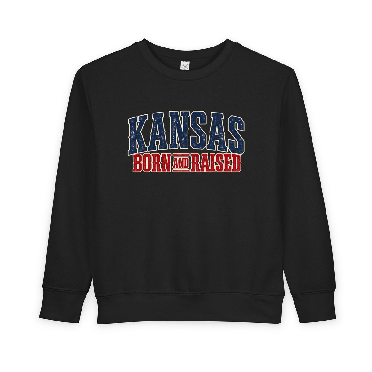 Kansas Born and Raised Western Heritage Unisex Toddler Sweatshirt