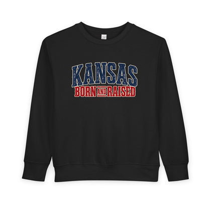 Kansas Born and Raised Western Heritage Unisex Toddler Sweatshirt
