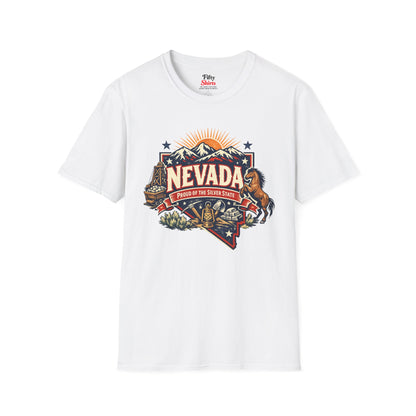 Nevada State Pride Unisex Softstyle T Shirt State Pride Graphic Tee Collections FS03