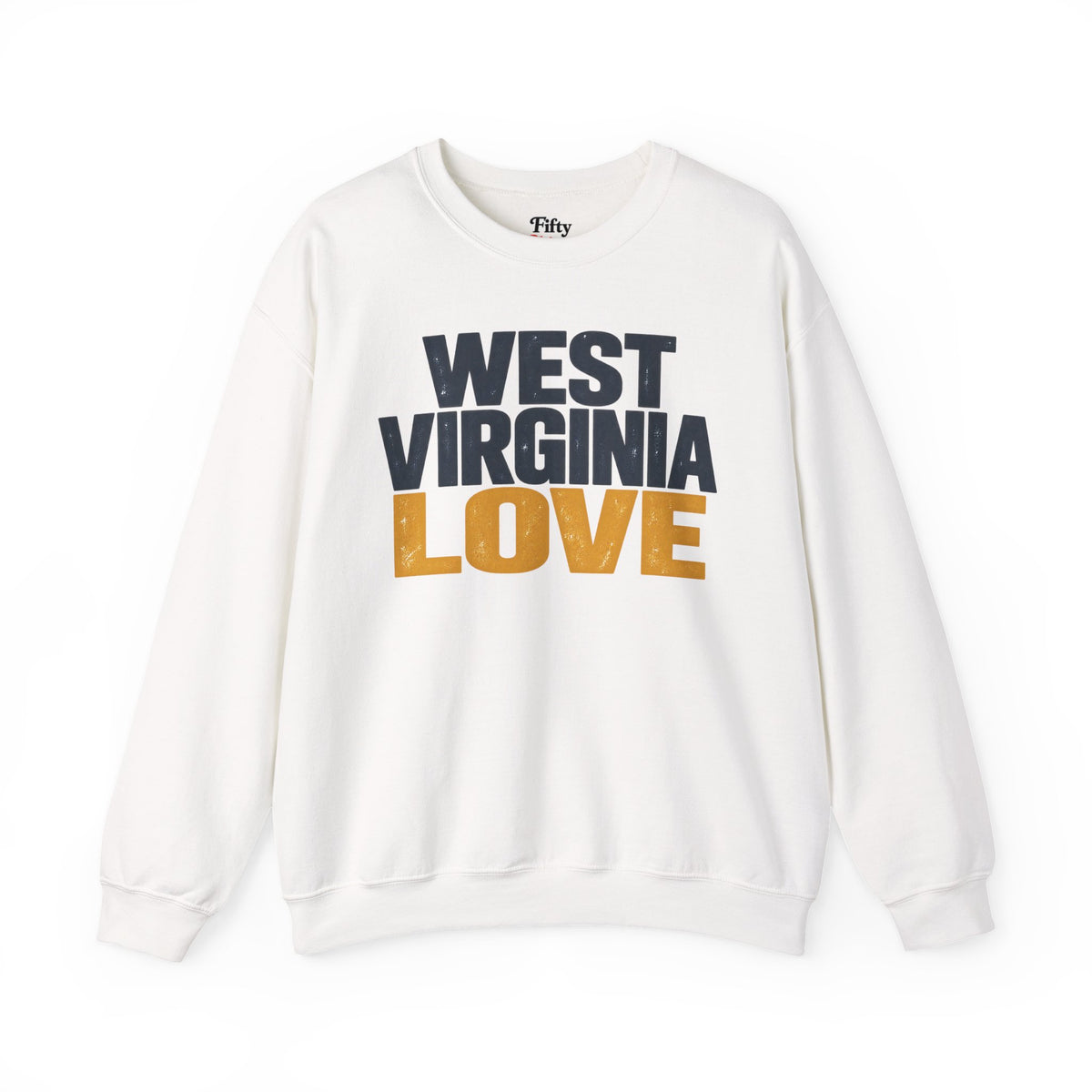 West Virginia Love Unisex Crewneck Sweatshirt State Name Graphic