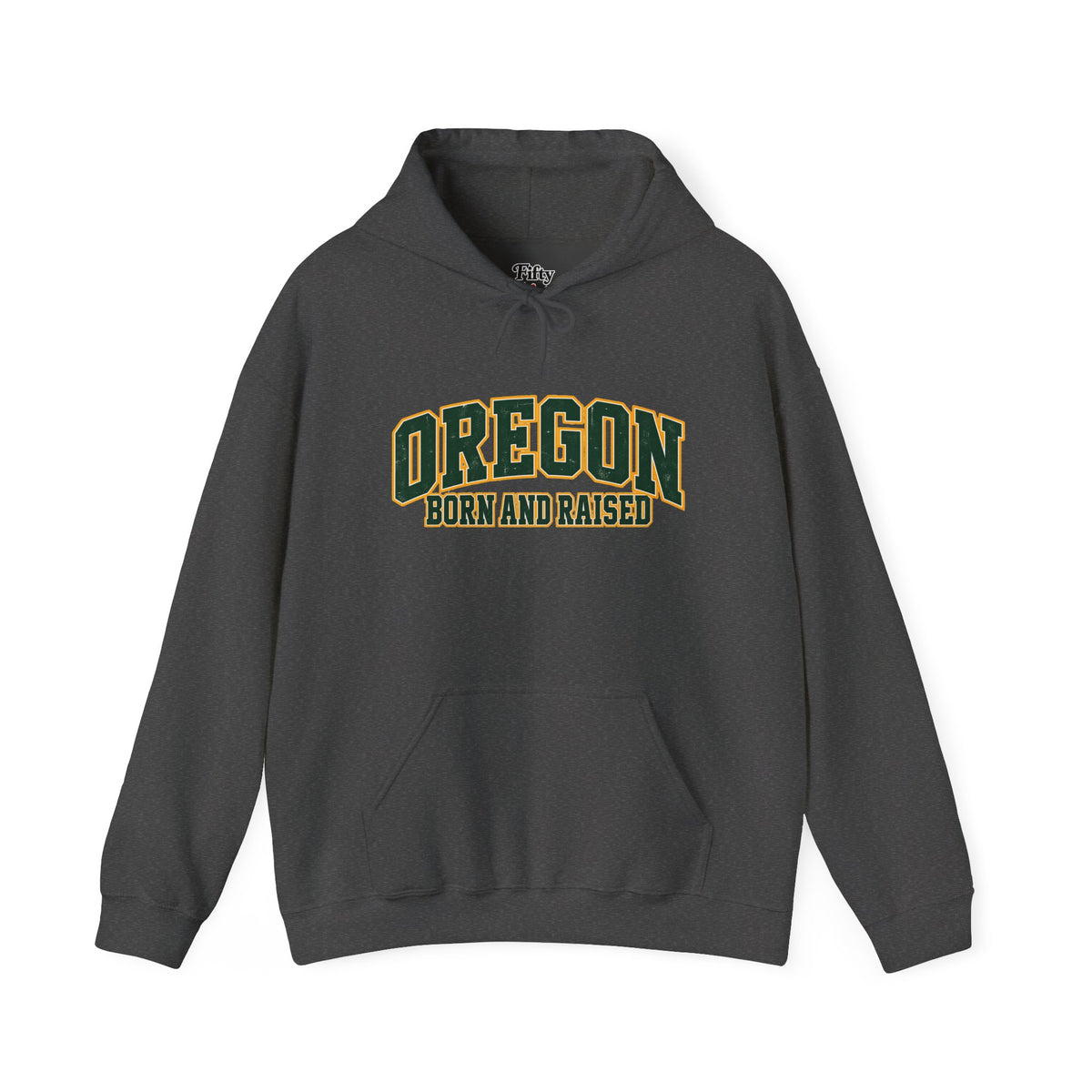 Oregon Born and Raised Old-School Athletic Unisex Hoodie Graphic