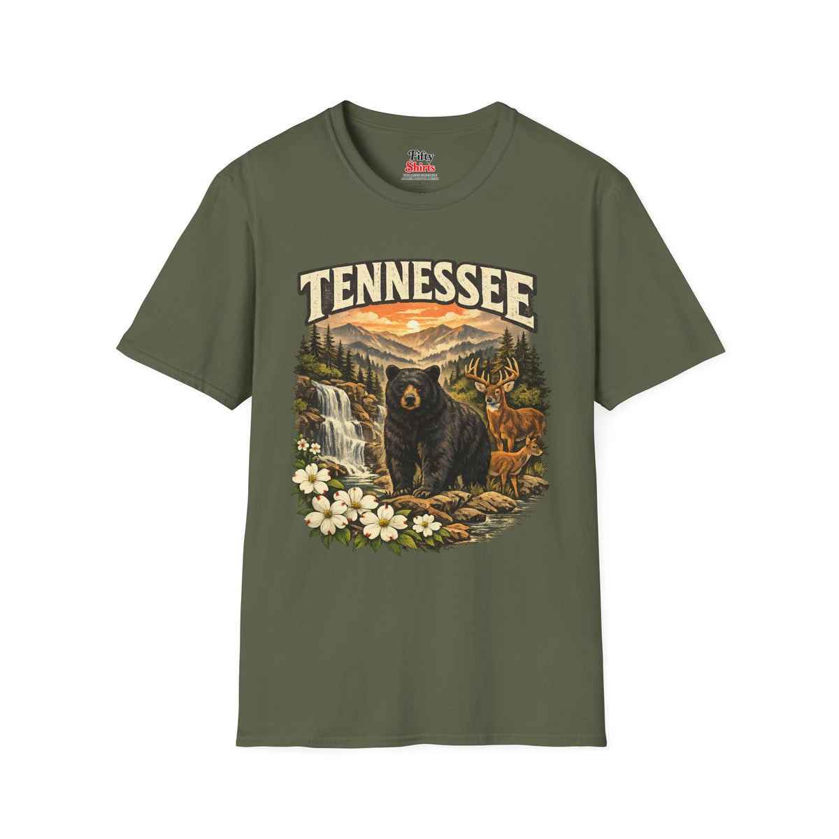 Tennessee Wildlife Unisex Softstyle T Shirt State Pride Graphic Tee Collections FS03