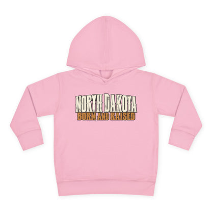 North Dakota Born and Raised Western Streetwear Unisex Toddler Pullover Fleece Hoodie