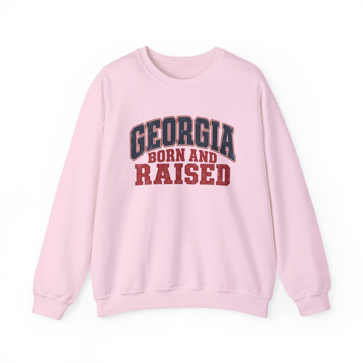 Georgia Born and Raised Rustic Southern Unisex Sweatshirt Graphic