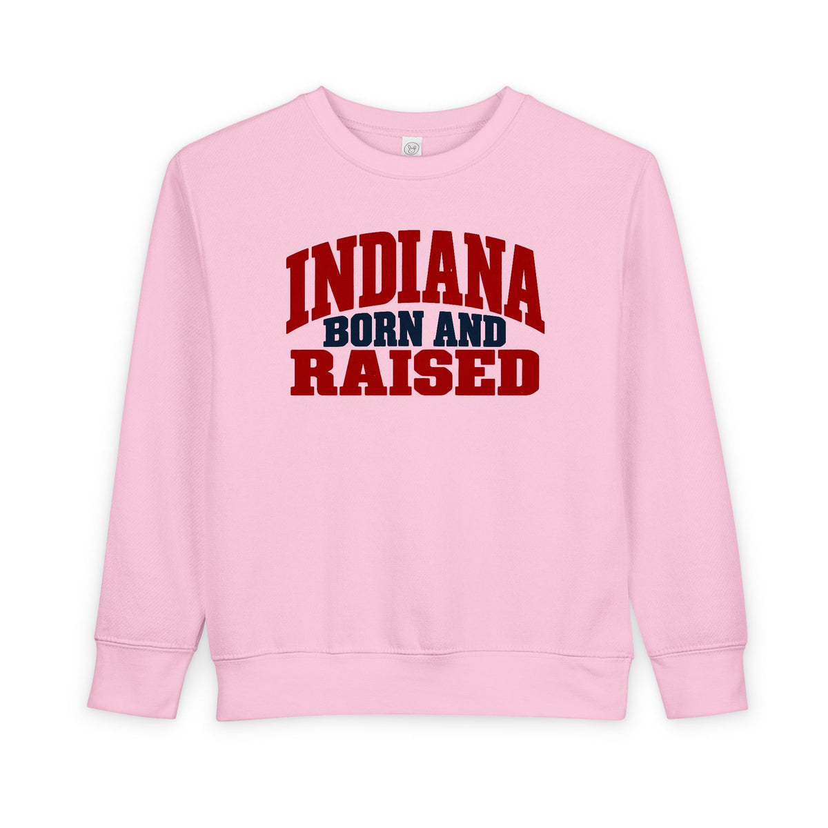 Indiana Born and Raised Rustic Americana Unisex Toddler Sweatshirt