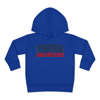 Virginia Born and Raised Bold Southern Streetwear Unisex Toddler Pullover Fleece Hoodie