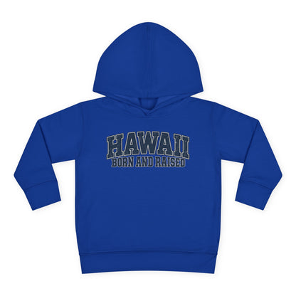 Hawaii Born and Raised Vintage Athletic Unisex Toddler Pullover Fleece Hoodie