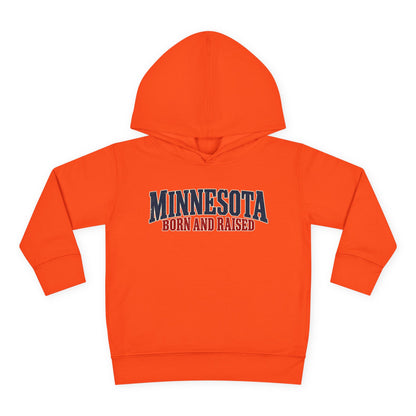 Minnesota Born and Raised Premium Northwoods Unisex Toddler Pullover Fleece Hoodie