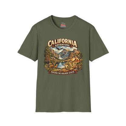 California adventure in Yosemite Unisex Softstyle T Shirt State Pride Graphic Tee Collections FS03