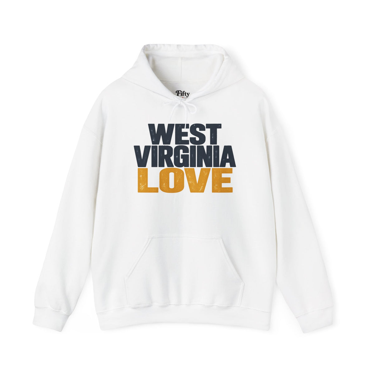 West Virginia Love Unisex Hoodie State Name Graphic