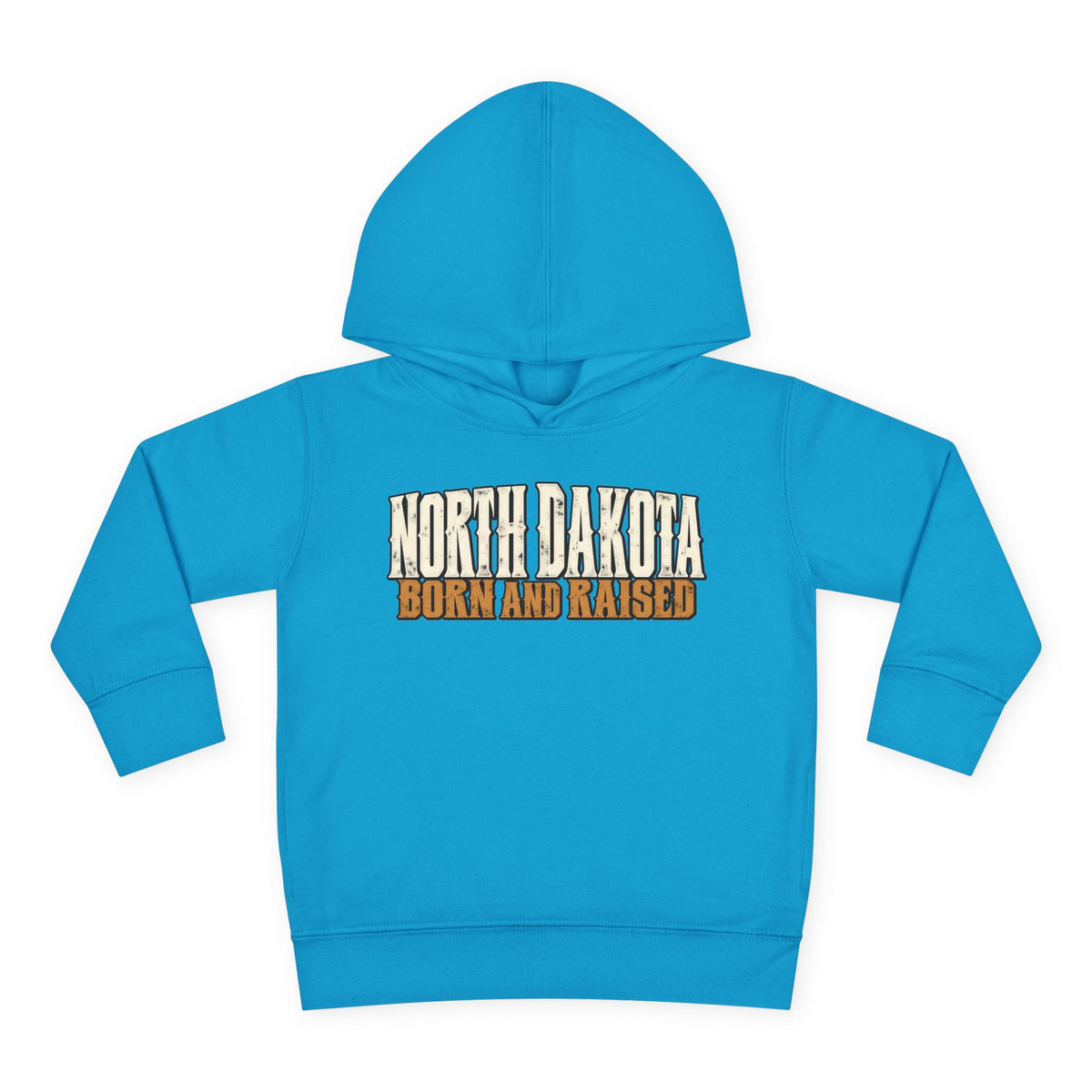 North Dakota Born and Raised Western Streetwear Unisex Toddler Pullover Fleece Hoodie