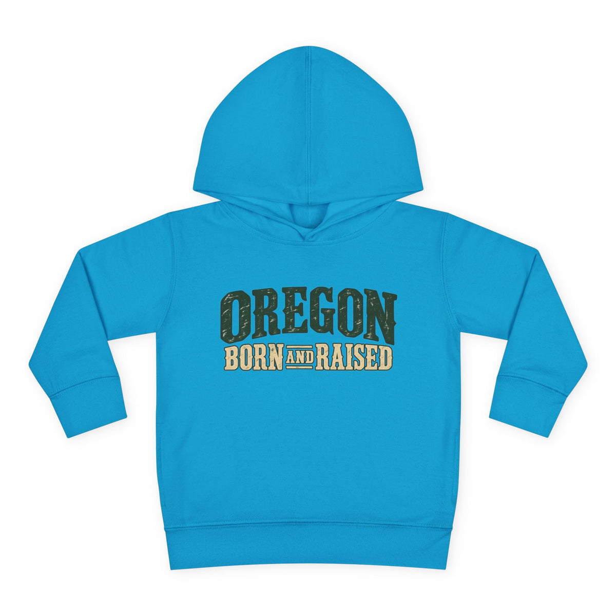Oregon Born and Raised Rustic Pacific Northwest Unisex Toddler Pullover Fleece Hoodie