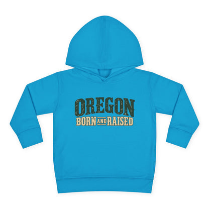 Oregon Born and Raised Rustic Pacific Northwest Unisex Toddler Pullover Fleece Hoodie