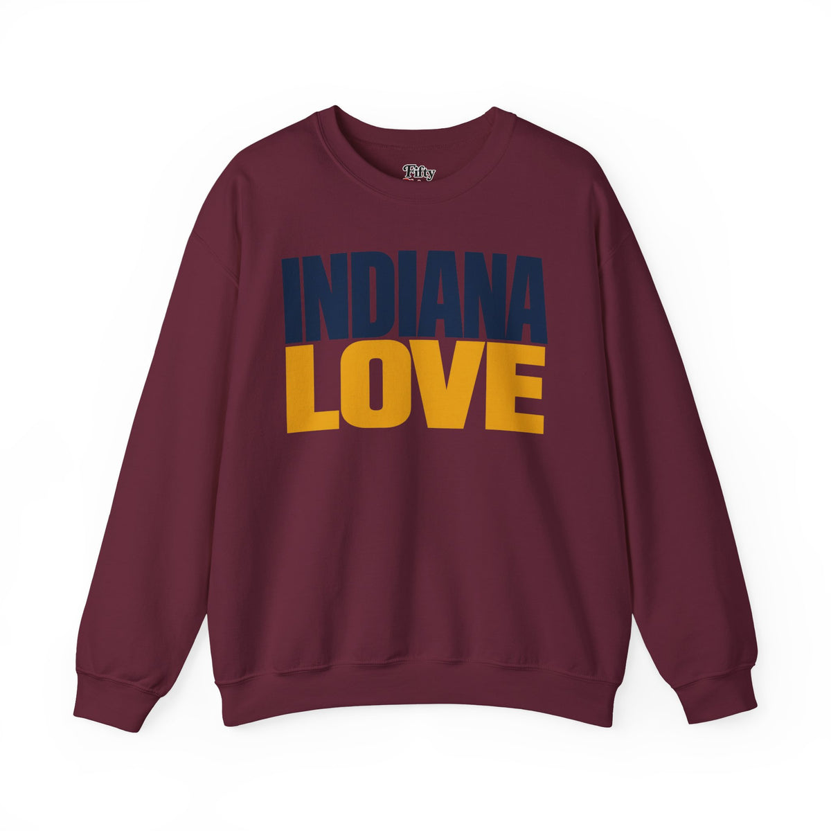 Indiana Love Unisex Crewneck Sweatshirt State Name Graphic