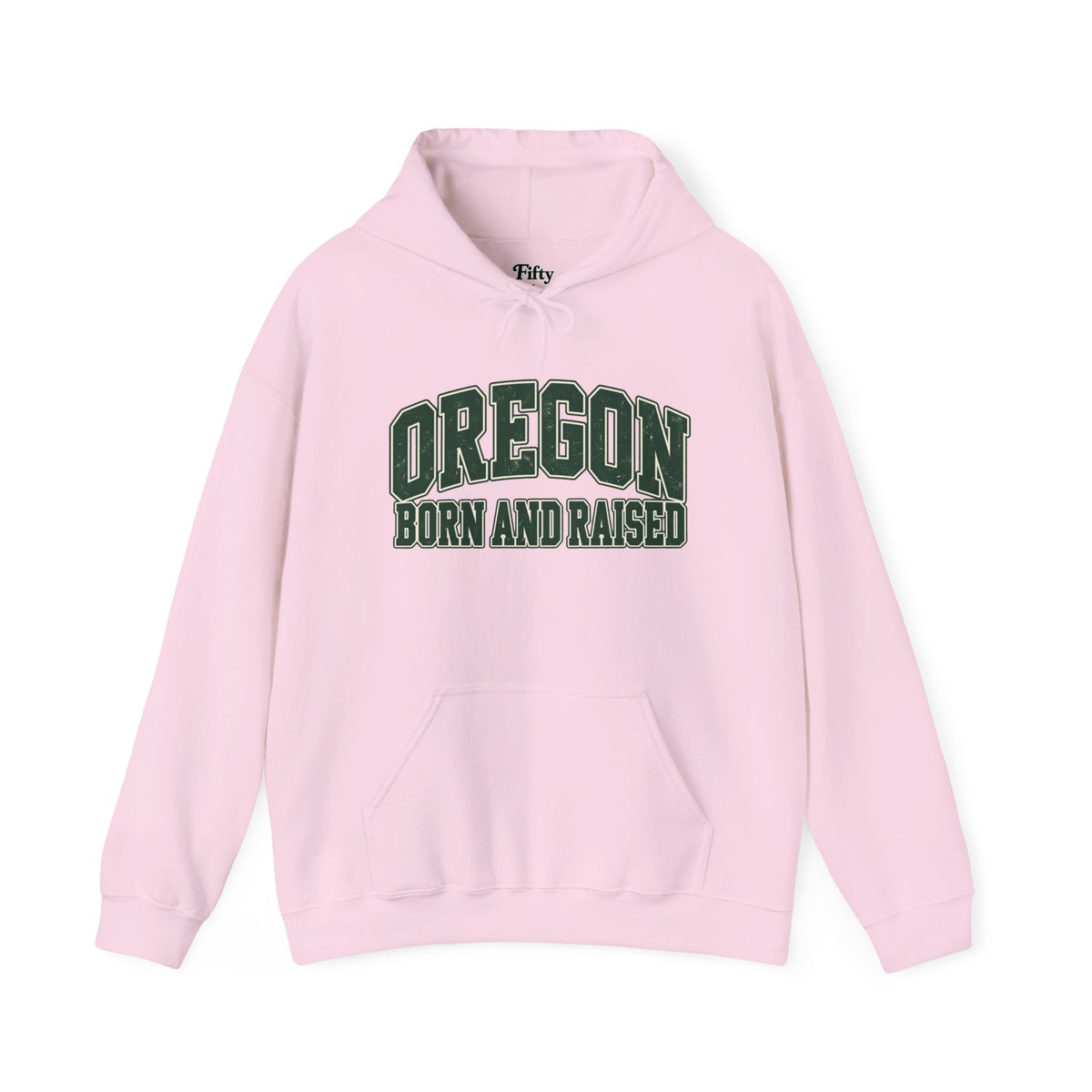 Oregon Born and Raised Unisex Hoodie State Name Graphic
