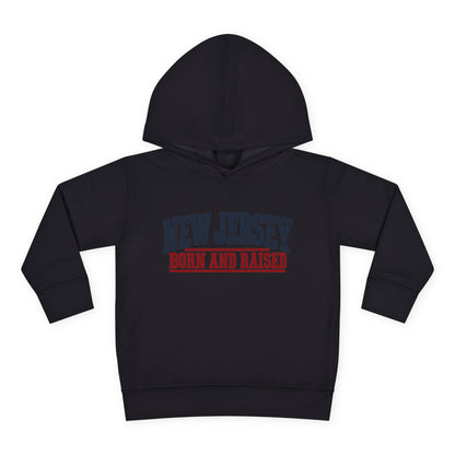 New Jersey Born and Raised Vintage Americana Unisex Toddler Pullover Fleece Hoodie