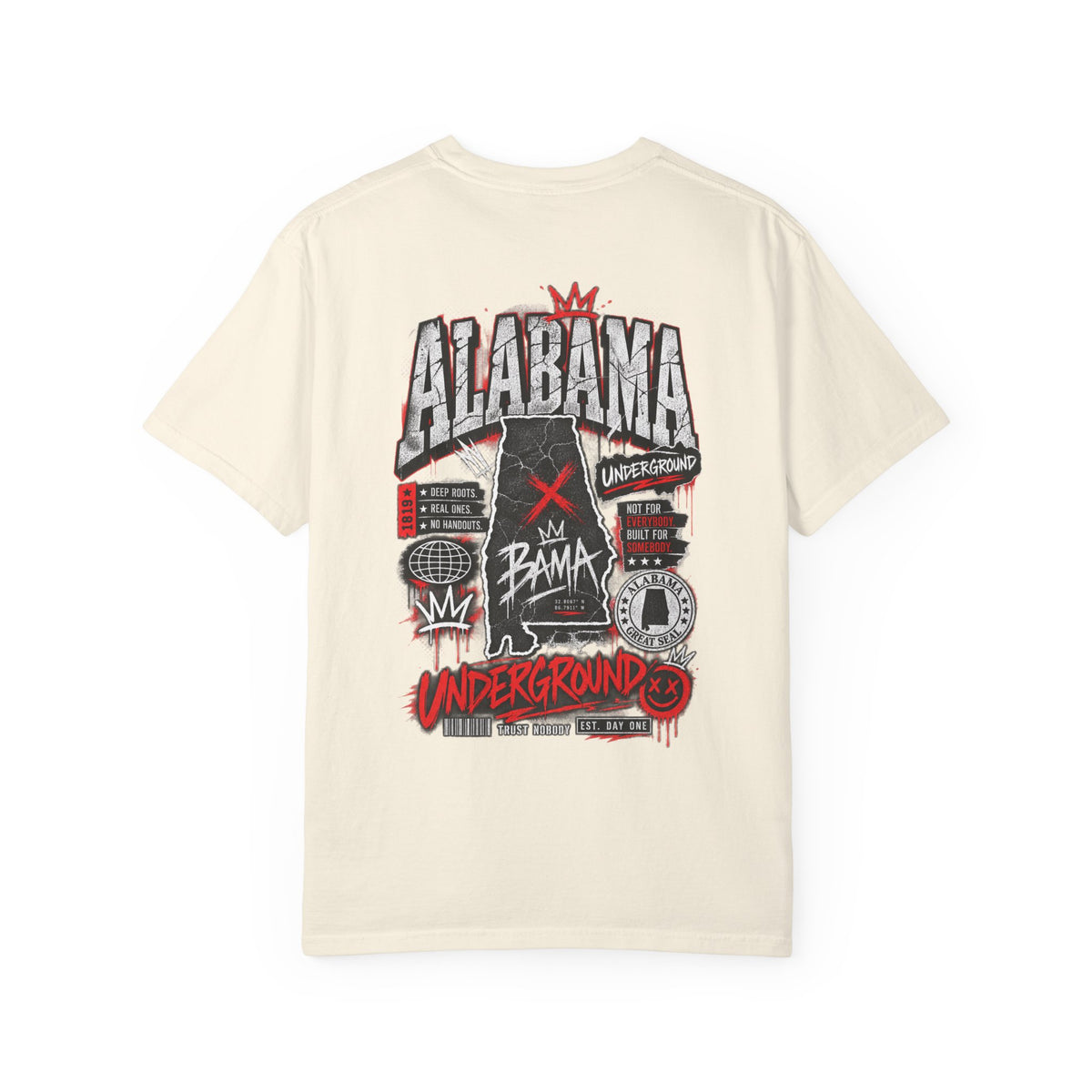 Alabama Underground Unisex Comfort Color 1717 Streetwear Graphic Tee