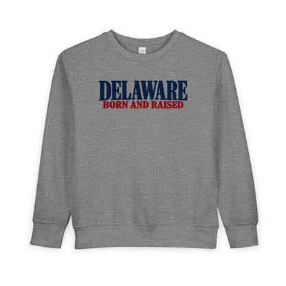 Delaware Born and Raised Premium Heritage Unisex Toddler Sweatshirt