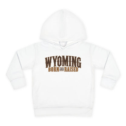 Wyoming Born and Raised Premium Ranch Heritage Unisex Toddler Pullover Fleece Hoodie