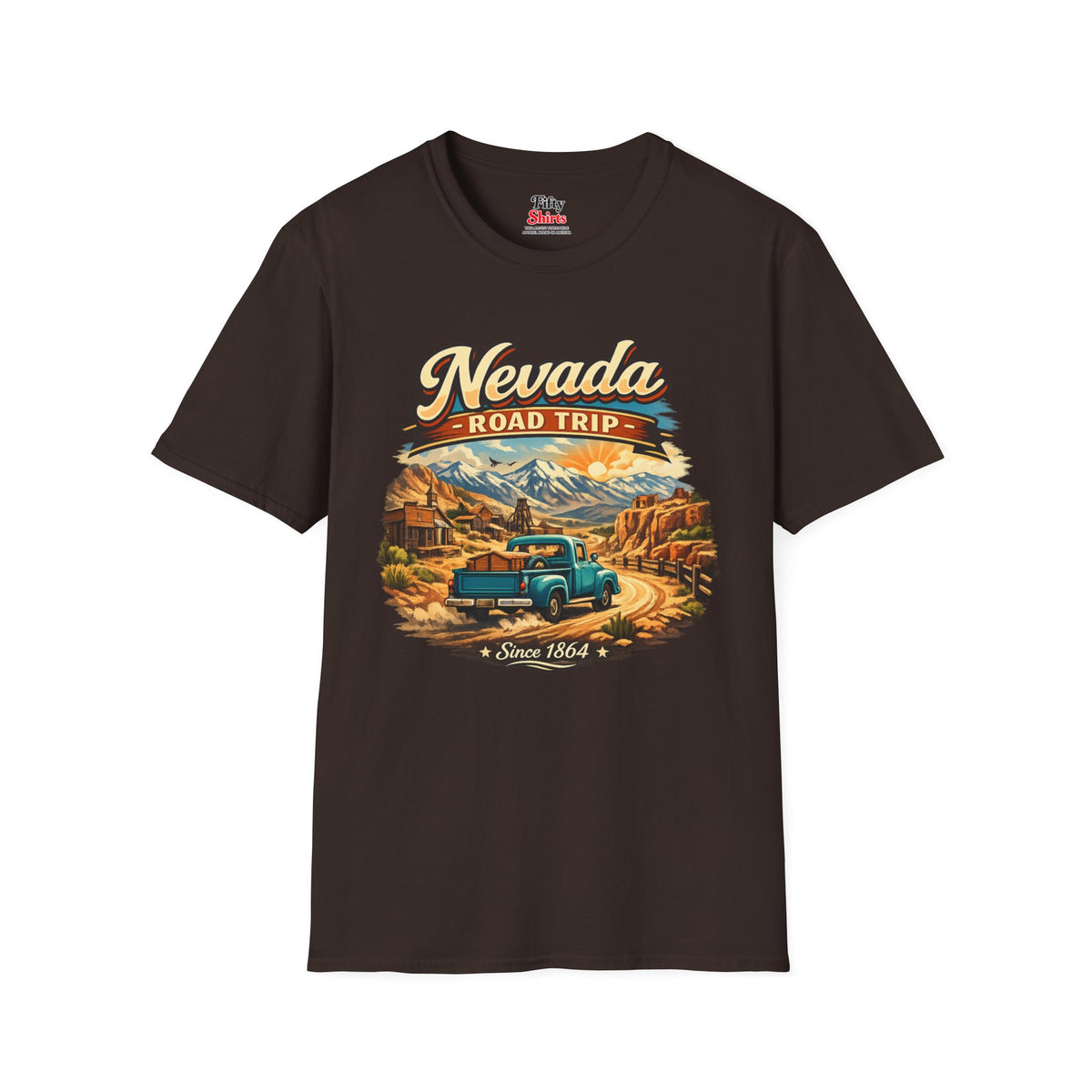 Nevada Road Trip Unisex Softstyle T Shirt State Pride Graphic Tee Collections FS03