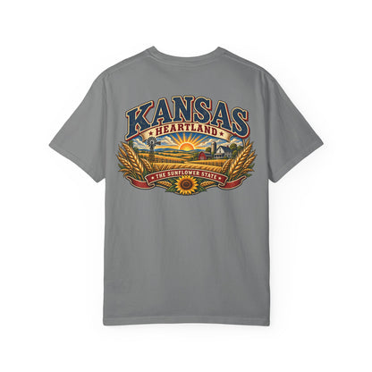 Kansas Heartland Unisex Comfort Color 1717 Streetwear Graphic Tee