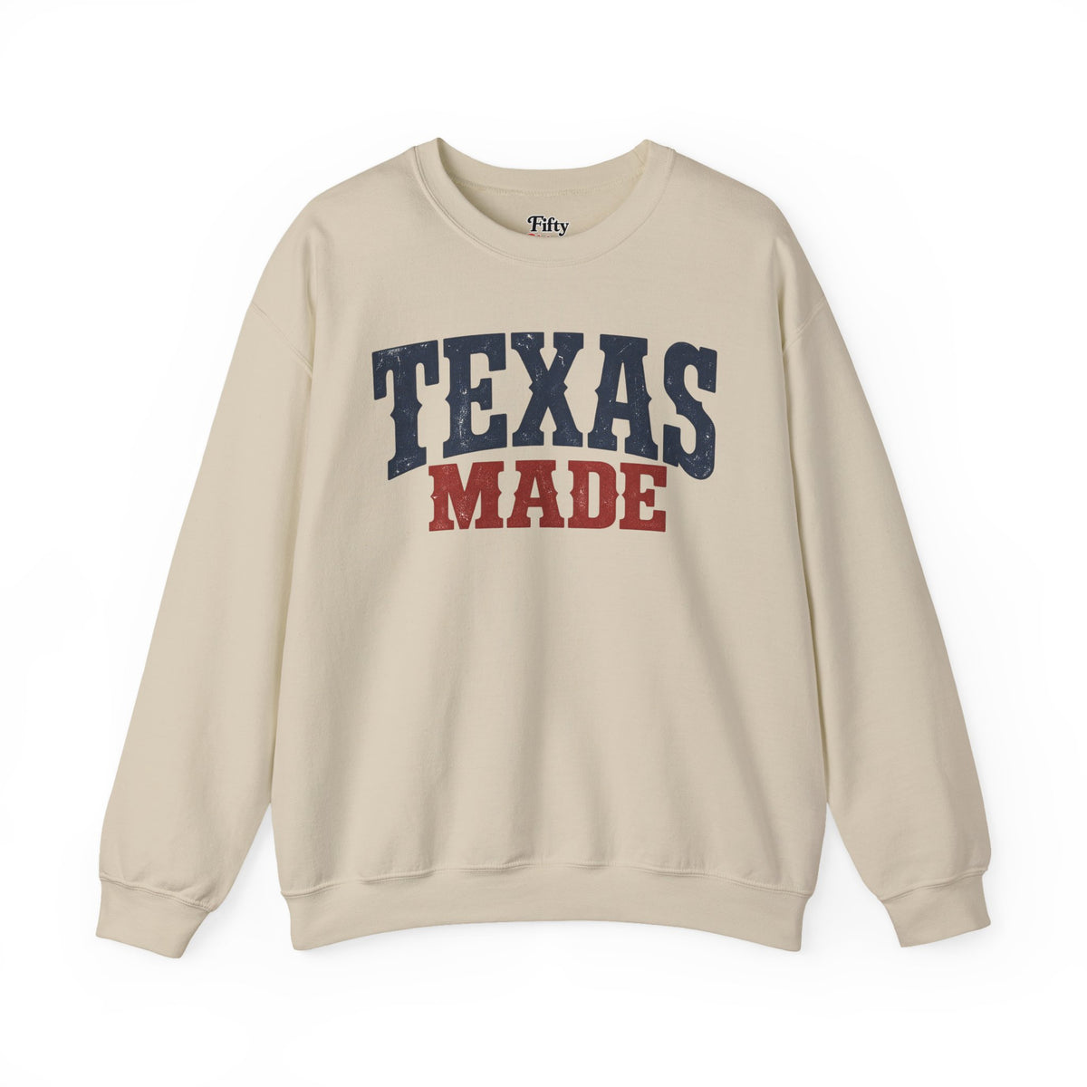 Texas Made Unisex Crewneck Sweatshirt State Name Graphic