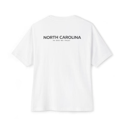 North Carolina All State In God We Trust Unisex Casual Oversized Boxy Tee