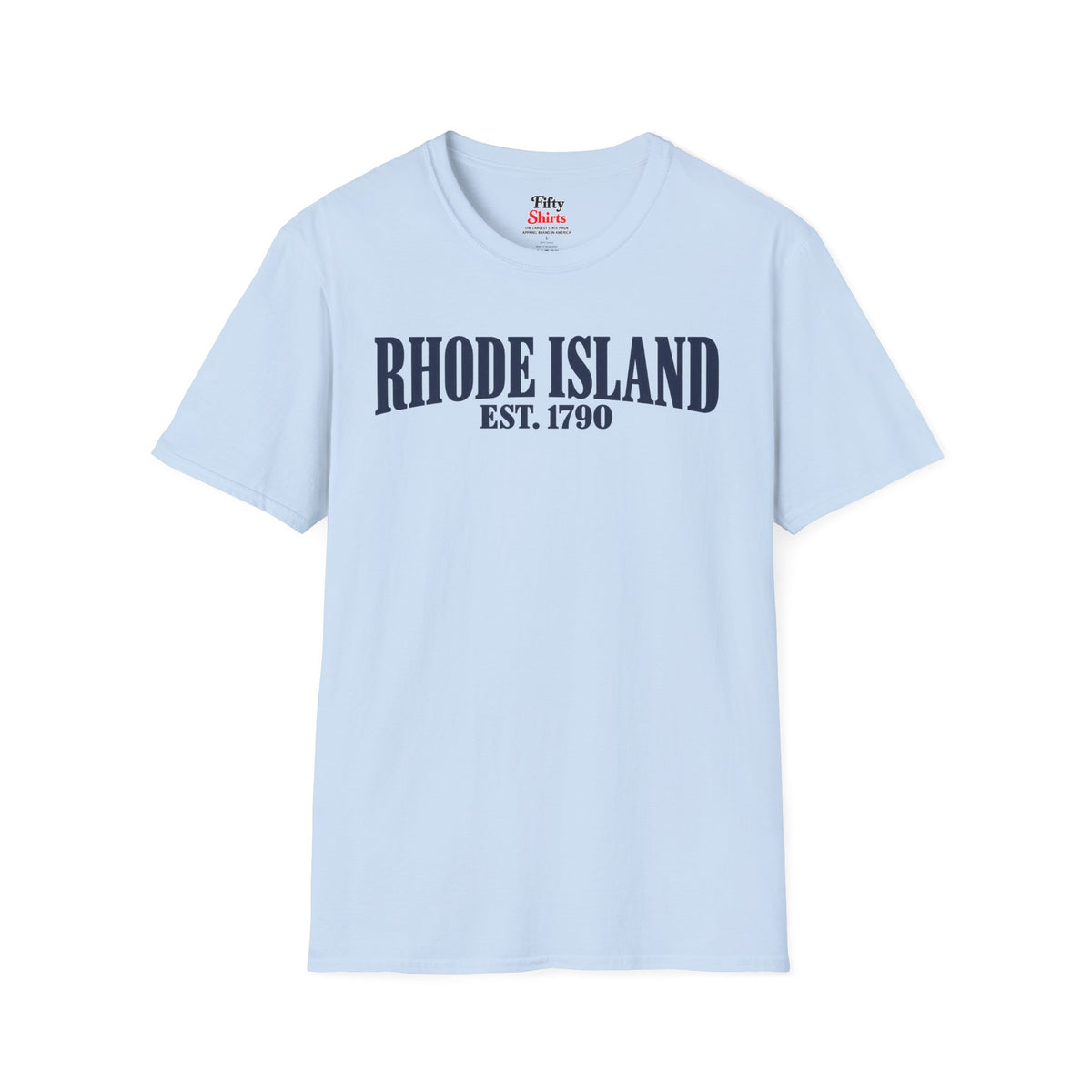 Rhode Island EST 1790 Unisex Softstyle T Shirt State Name Graphic Tee